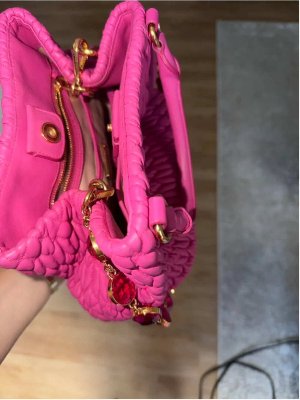 Miu Miu nappa crystal